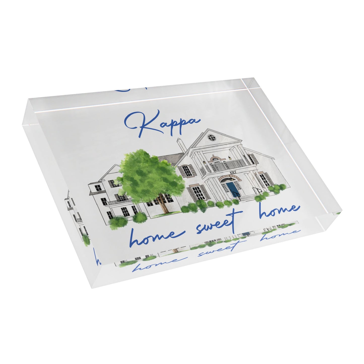 Kappa Home Sweet Home Photo Block, Custom Partnership Decor, Family Keepsake Gift, Housewarming Art, Personalized Home Display