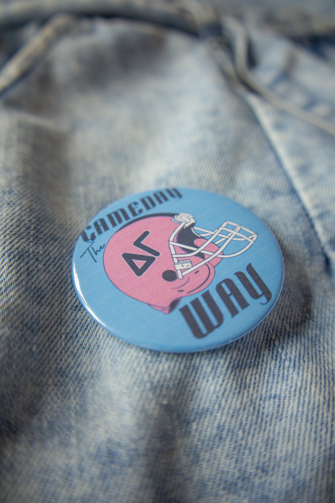 Sorority Football Customizable Game Day Button