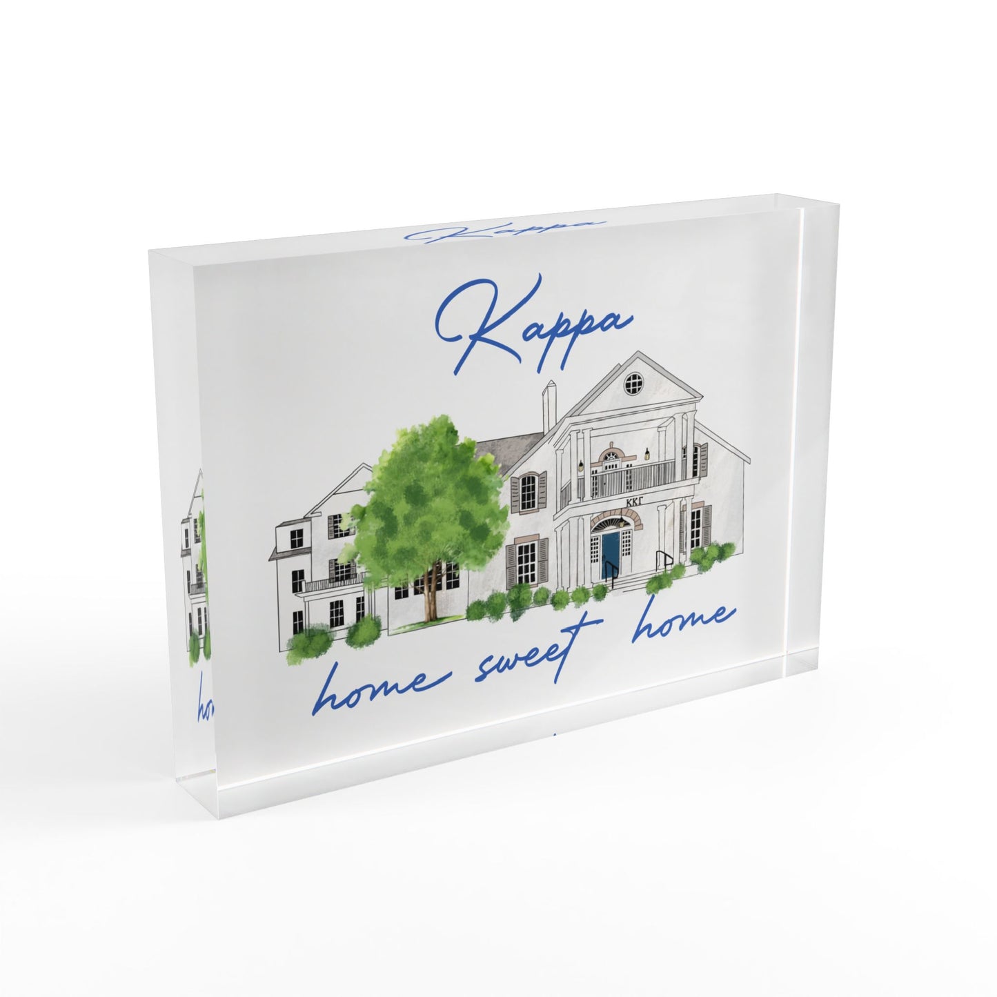 Kappa Home Sweet Home Photo Block, Custom Partnership Decor, Family Keepsake Gift, Housewarming Art, Personalized Home Display