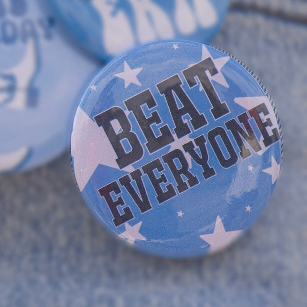 Beat Everyone Custom Game Day Pin