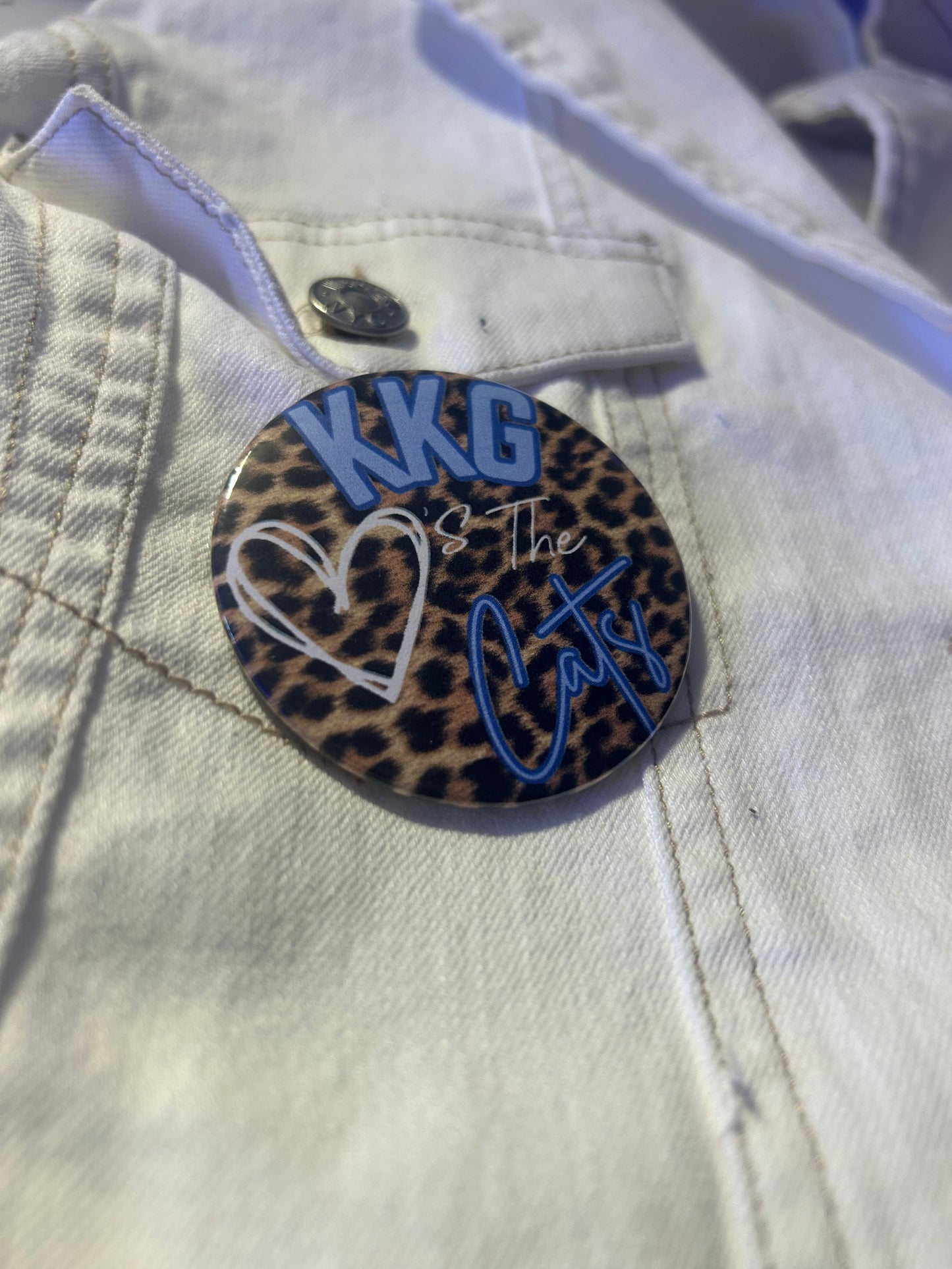 Cheetah Sorority Loves The Cats Gameday Button