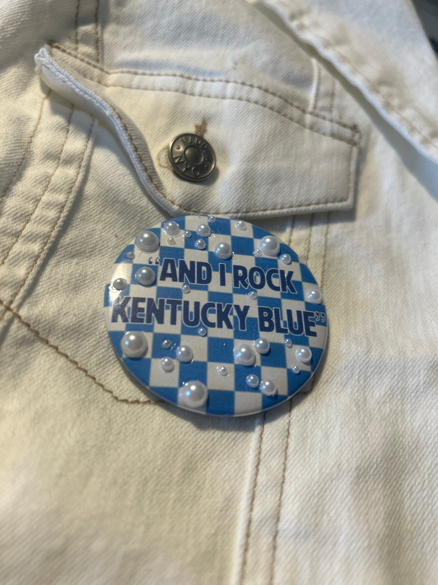 I Rock Kentucky Blue Gameday Button