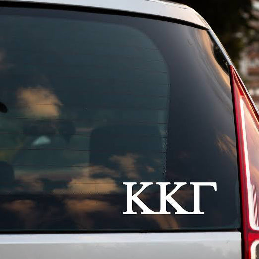 Greek Letter Car Sticker
