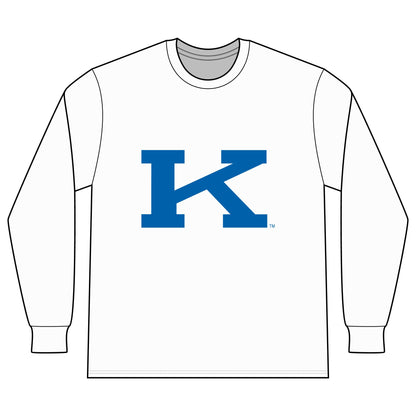 K Logo Long Sleeve Tee — Classic College Mock Turtleneck Shirt