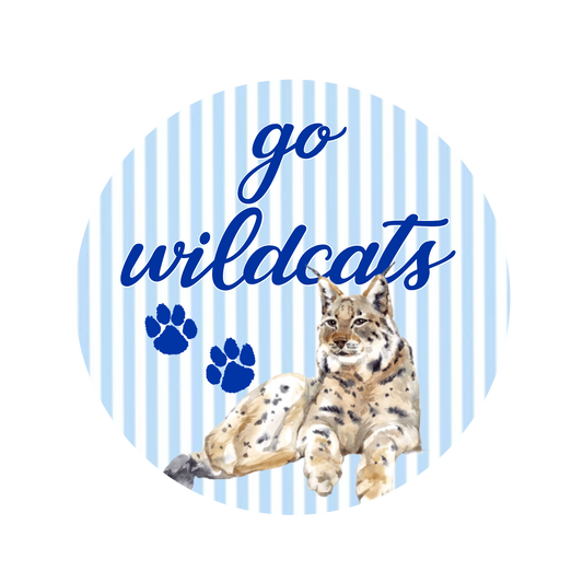 Go Wildcats Watercolor Button