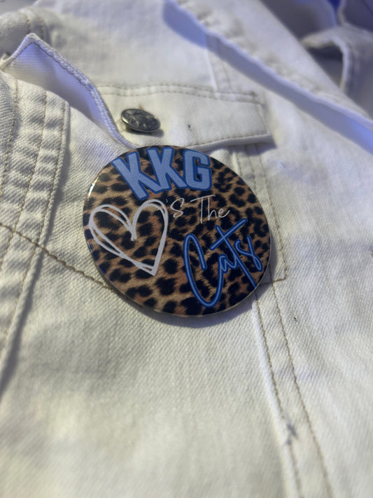 Cheetah Sorority Loves The Cats Gameday Button